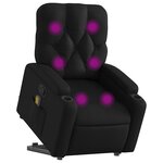 vidaXL Fauteuil inclinable de massage Noir Similicuir