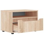 vidaXL Meuble TV VISNES chêne sonoma 60x40x38 cm bois d'ingénierie