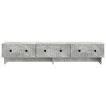 vidaXL Meuble TV Gris béton 147 x 34 5 x 30 cm Bois d'ingénierie