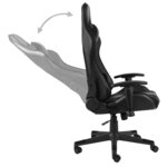 Vidaxl chaise de jeu pivotante noir pvc