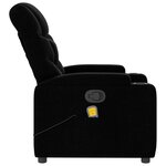 vidaXL Fauteuil de massage inclinable noir tissu