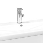 vidaXL Armoire lavabo de salle de bain avec bassin intégré blanc