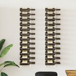 vidaXL Casier à vin mural pour 24 bouteilles 2 Pièces Blanc Fer