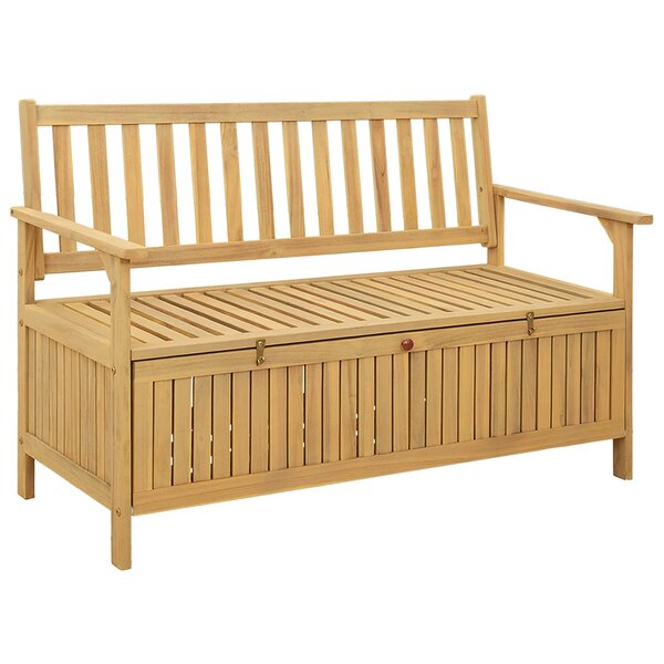vidaXL Banc de rangement 2 -Seater 120 x 63 x 84 cm Acacia massif