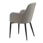 Venture Home Chaises à manger lot de 2 Comfort polyester noir et gris