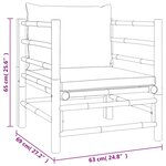 vidaXL Canapé de jardin avec coussins vert bambou