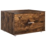 vidaXL Cabinet à tiroirs Chêne fumé MDF avec placage Cabinet à tiroirs