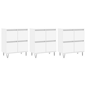 vidaXL Buffets 3 Pièces Blanc Bois d'ingénierie