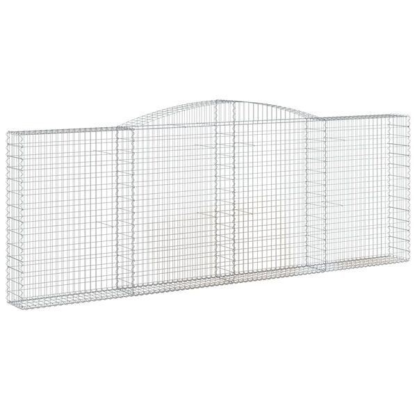vidaXL Panier de gabions arqué 400x30x140/160 cm Fer galvanisé
