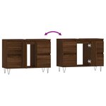 vidaXL Armoire salle de bain chêne marron 80x33x60cm bois d'ingénierie