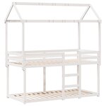 vidaXL Lit superposé sans matelas blanc 90x190 cm bois de pin massif