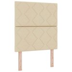 vidaXL Lit à ressorts avec matelas avec LED Crème 80 x 200 cm tissu