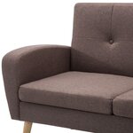 Vidaxl canapé d'angle revêtement en tissu 186x136x79 cm marron
