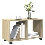 vidaXL Armoire à roulettes chêne sonoma 72x33x42 5cm bois d’ingénierie