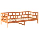 vidaXL Lit de jour sans matelas cire marron 90x200 cm bois pin massif