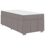 vidaXL Cadre de lit avec matelas Taupe 120 x 190 cm tissu