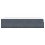 vidaXL Cadre de lit avec matelas avec matelas 2 Pièces Gris Foncé Velours