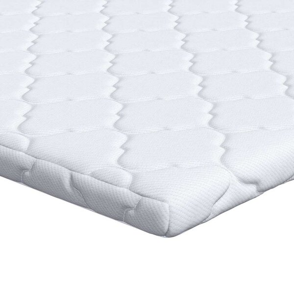 vidaXL Surmatelas en Coco Blanc 80 x 200 cm Tissu jacquard
