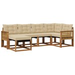 vidaXL Ensemble de canapés d'extérieur 6 Pièces Naturel et Beige