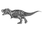 Pièce de monnaie en argent 15000 francs g 93.3 (3 oz) millésime 2022 jurassic tyrannosaurus rex tyrannosaurus dissected t rex