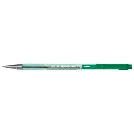 stylo à bille rétractable BPS-Matic Pte Fine Vert PILOT