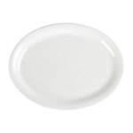 Assiettes ovales blanches 164(l) x 204(p)mm - lot de 6 - olympia -  - porcelaine295 225x15mm