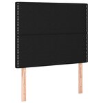 vidaXL Sommier à lattes de lit avec matelas Noir 100x200 cm Tissu