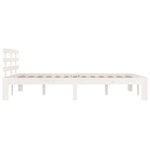 vidaXL Cadre de lit sans matelas blanc bois massif 200x200 cm