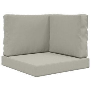 vidaXL Coussin de canapé d'extérieur 3 Pièces Gris Polyester