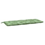 vidaXL Coussins de banc de jardin lot de 2 motif de feuilles tissu