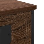 vidaXL Table de nuit avec station de chargement 2 Pièces Chêne marron
