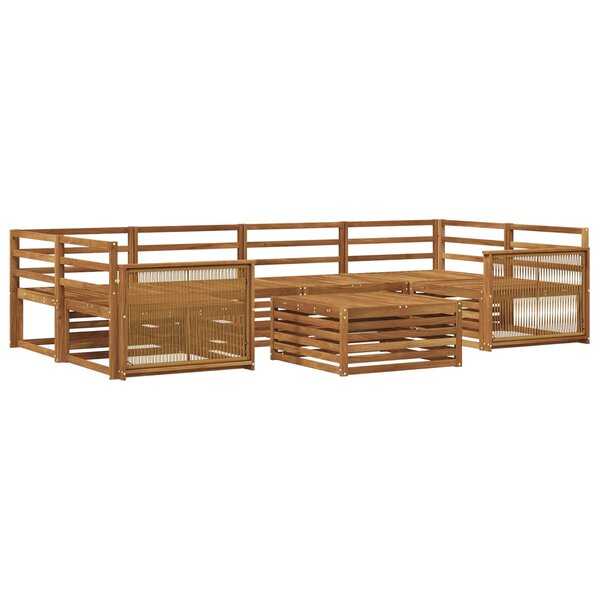 vidaXL Ensemble de canapés d'extérieur 7 pc Naturel