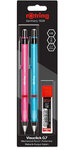 Rotring visuclick  set de 2 portes-mines  rose et bleu + mines 0.7mm