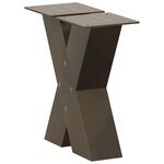 vidaXL Pieds de table basse en forme de X  2 pièces  acier naturel  30 x (30-31) cm