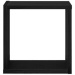 vidaXL Étagères Murales avec étagère 4 Pièces Chêne noir 26 x 15 x 26 cm