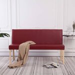 vidaXL Banc 139 5 cm Rouge bordeaux Similicuir