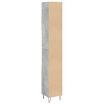 vidaXL Armoire de salle de bain gris béton 30x30x190 cm