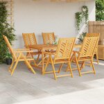 vidaXL Ensemble de salle à manger pour jardin 7 Pièces Marron