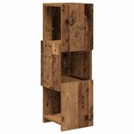 vidaXL Meuble d'angle Blanc 25 5x25x80cm Bois d'ingénierie