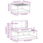 vidaXL Ensemble de canapés d'extérieur Blanc 79 x 79 x 37 cm Polyester