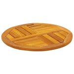 vidaXL Dessus de table Ø50x2 cm rond bois massif d'acacia