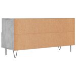 vidaXL Meuble TV gris béton 102x36x50 cm bois d'ingénierie