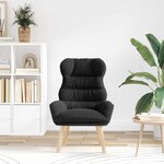 vidaXL fauteuil Noir 69 x 74 x 93 cm Tissu Sherpa