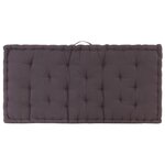 vidaXL Coussin de plancher de palette Coton 120x80x10 cm Anthracite