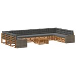 vidaXL Ensembles de canapés 11 pc Bois d'Acacia Massif