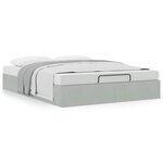 vidaXL Cadre de lit ottoman sans matelas gris clair 140x200 cm velours