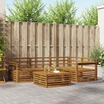 vidaXL Ensemble de canapés d'extérieur 5 Pièces Naturel