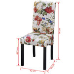 vidaXL Chaises à manger lot de 4 multicolore tissu