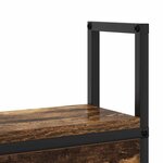 vidaXL Headboard de Rangement avec Station de Charge Chêne fumé 90 cm