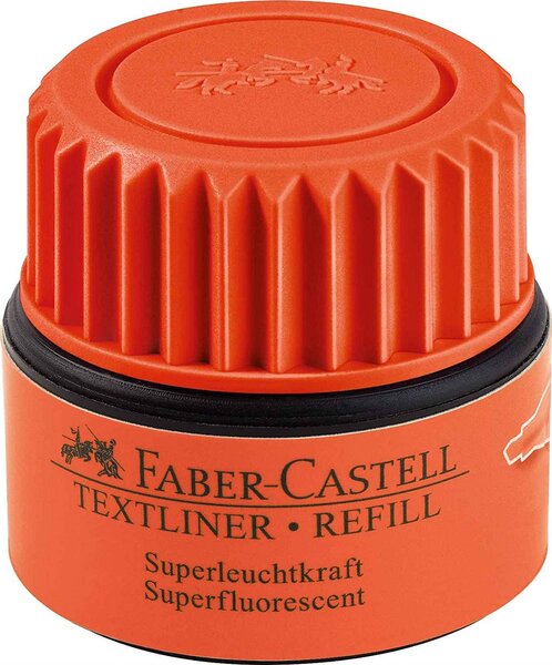 Cartouche de recharge 'TEXTLINER 1549'  orange fluo pour 'TEXTLINER 48' FABER-CASTELL